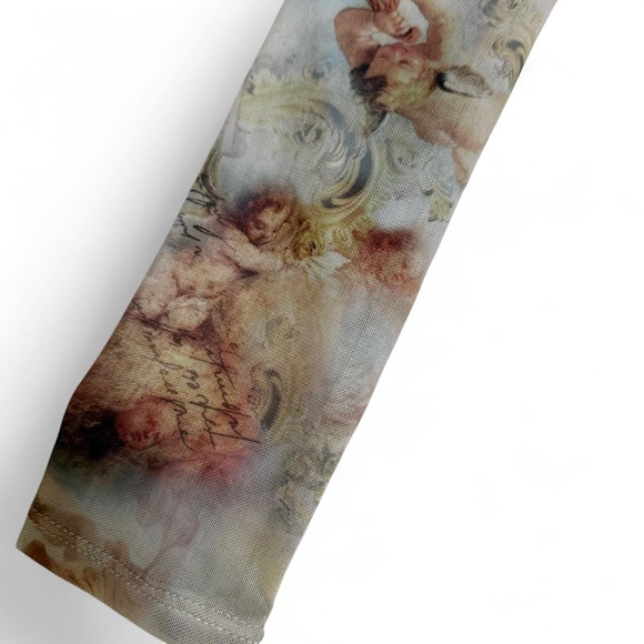 Almost Famous Mesh Angel Cherub Print Maxi Dress - Picture 5 of 8